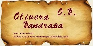 Olivera Mandrapa vizit kartica